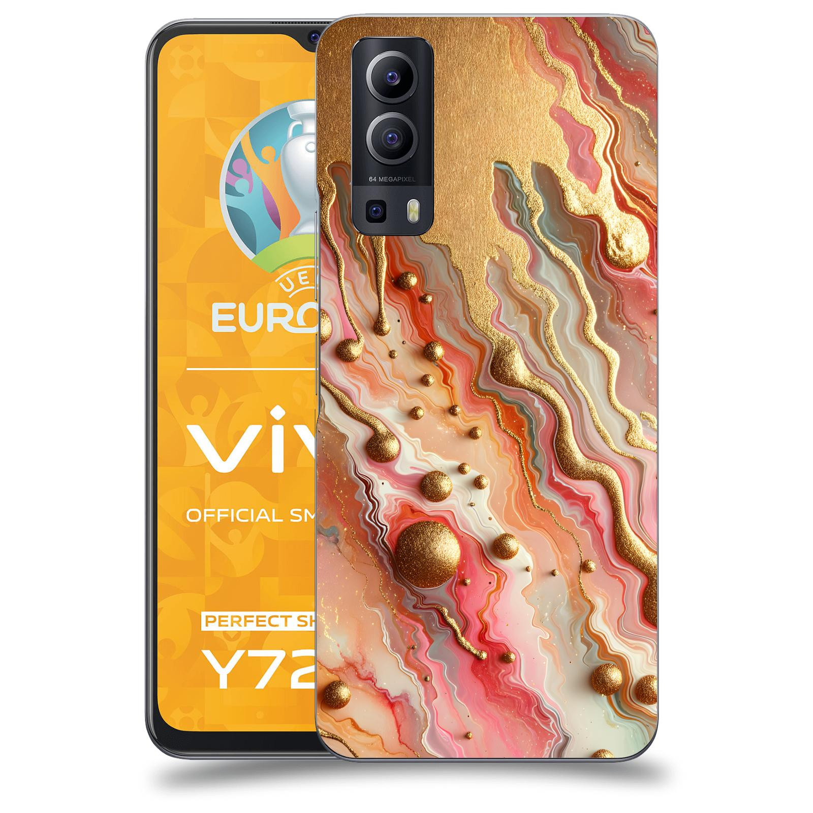 ACOVER Kryt na mobil Vivo Y72 5G - Liquid Gold