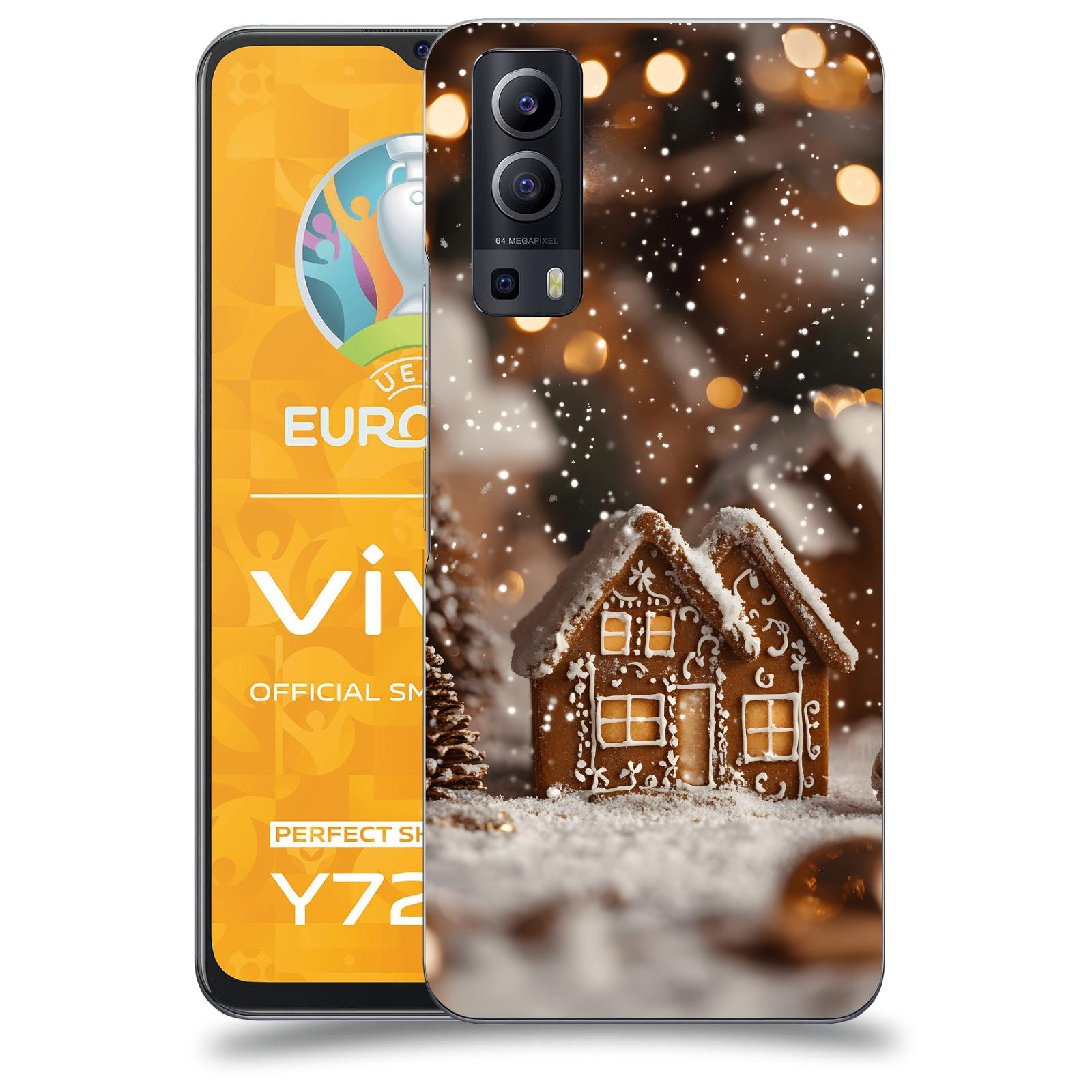 ACOVER Kryt na mobil Vivo Y72 5G - Perníková chaloupka