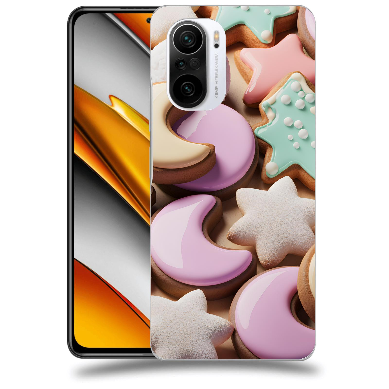 ACOVER Kryt na mobil Xiaomi Poco F3 - Vánoční cukroví