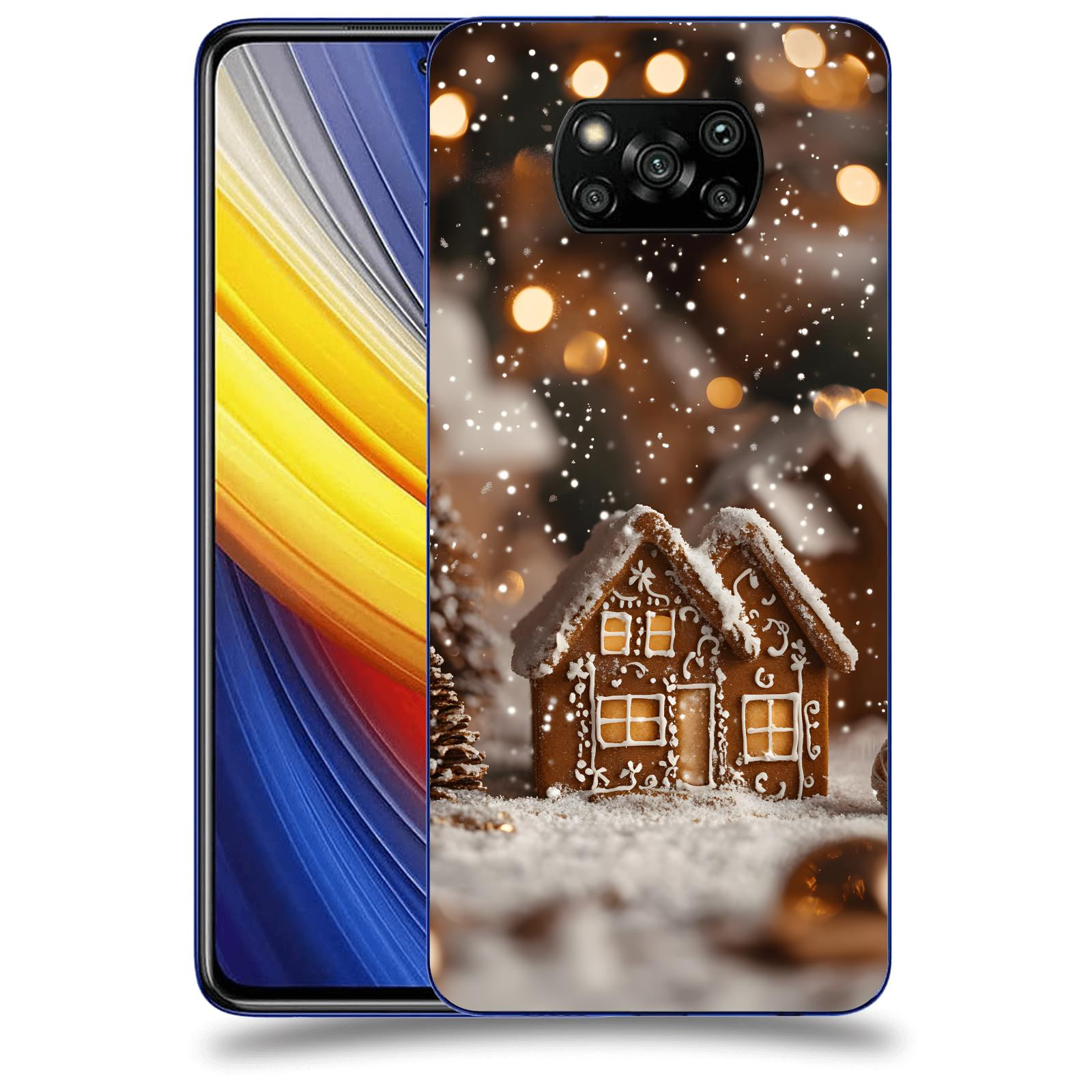 ACOVER Kryt na mobil Xiaomi Poco X3 Pro - Perníková chaloupka