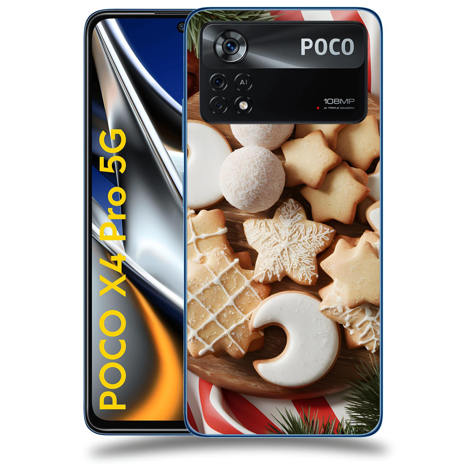 ACOVER Kryt na mobil Xiaomi Poco X4 Pro 5G - Vánoční cukroví 2