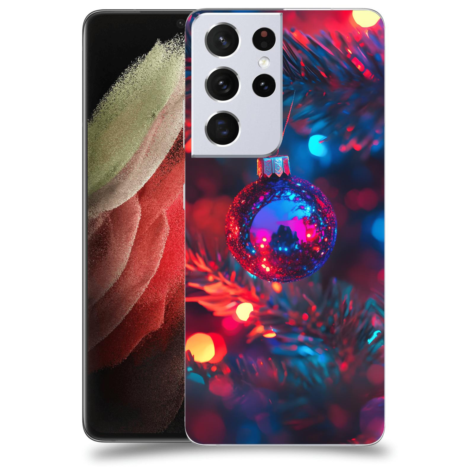 ACOVER Kryt na mobil Samsung Galaxy S21 Ultra 5G G998B - Vánoční ozdoba