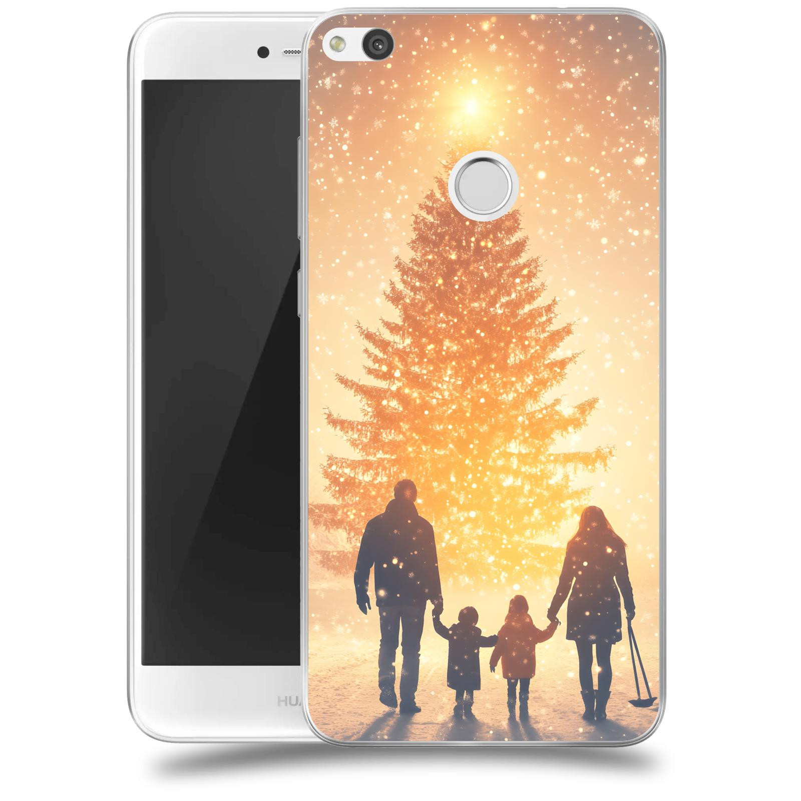 ACOVER Kryt na mobil Huawei P9 Lite 2017 - Family at the Christmas tree