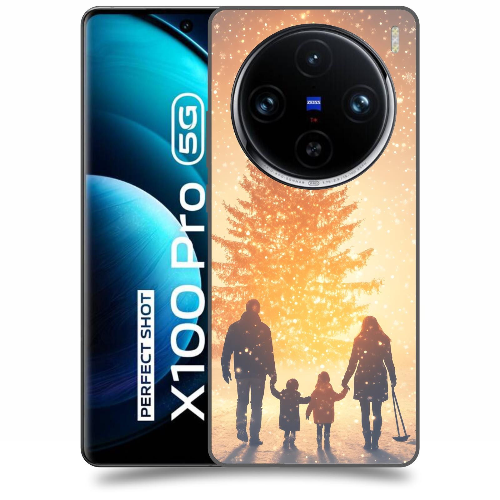 ACOVER Kryt na mobil Vivo X100 Pro 5G - Family at the Christmas tree