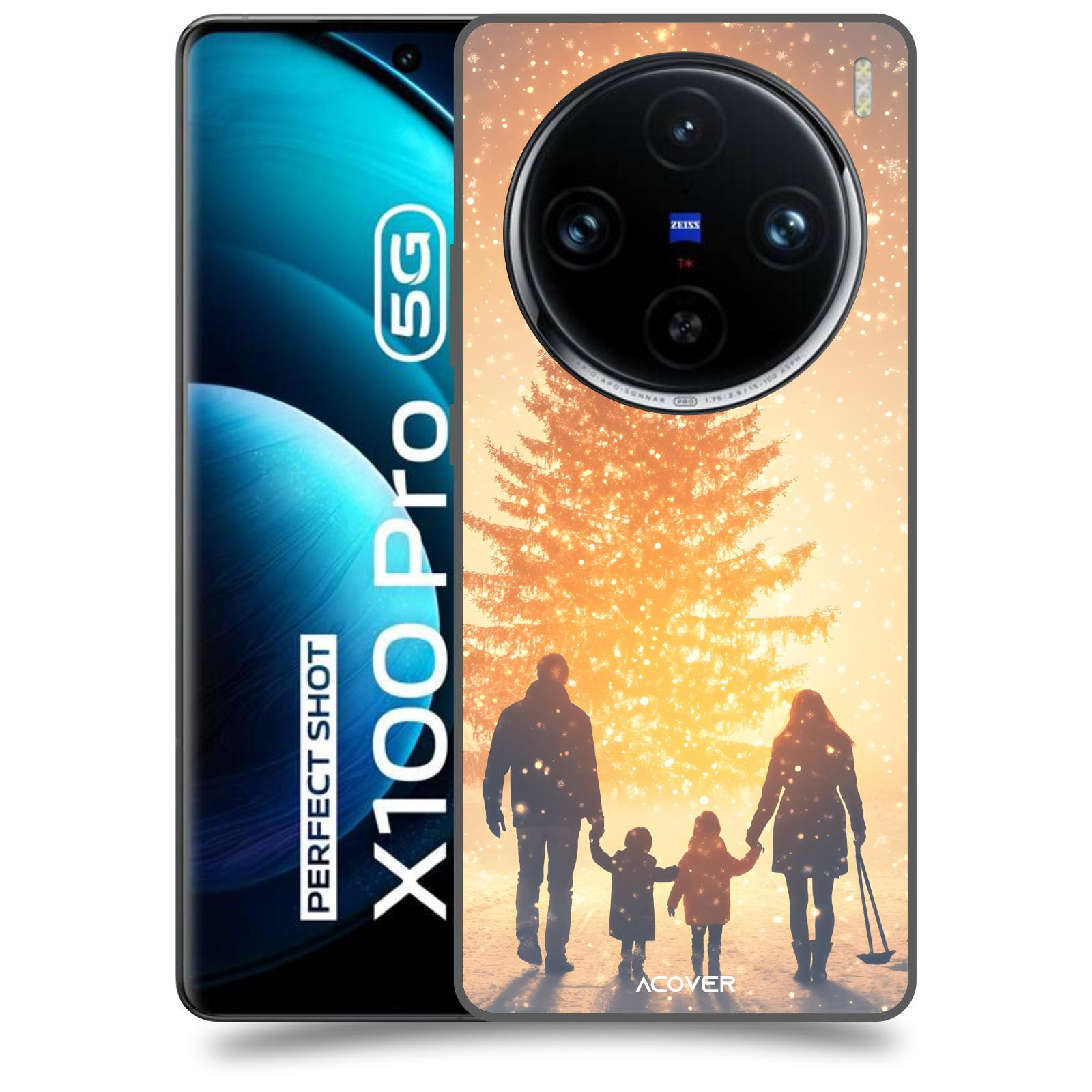 ACOVER Kryt na mobil Vivo X100 Pro - Family at the Christmas tree
