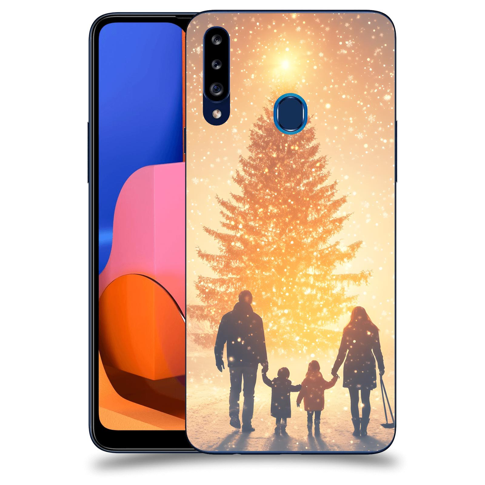 ACOVER Kryt na mobil Samsung Galaxy A20s - Family at the Christmas tree