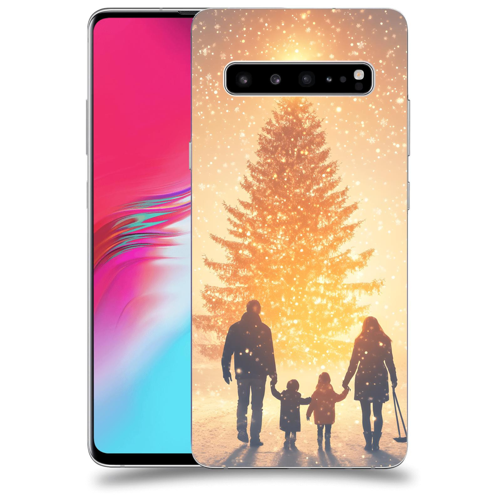 ACOVER Kryt na mobil Samsung Galaxy S10 G973 - Family at the Christmas tree