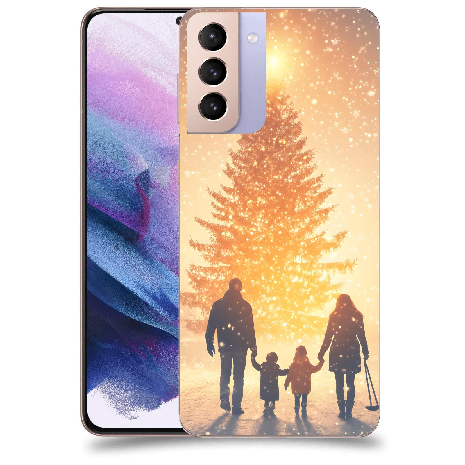 ACOVER Kryt na mobil Samsung Galaxy S21+ G996F - Family at the Christmas tree