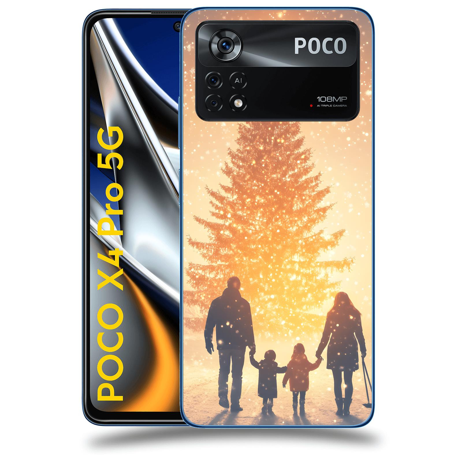 ACOVER Kryt na mobil Xiaomi Poco X4 Pro 5G - Family at the Christmas tree