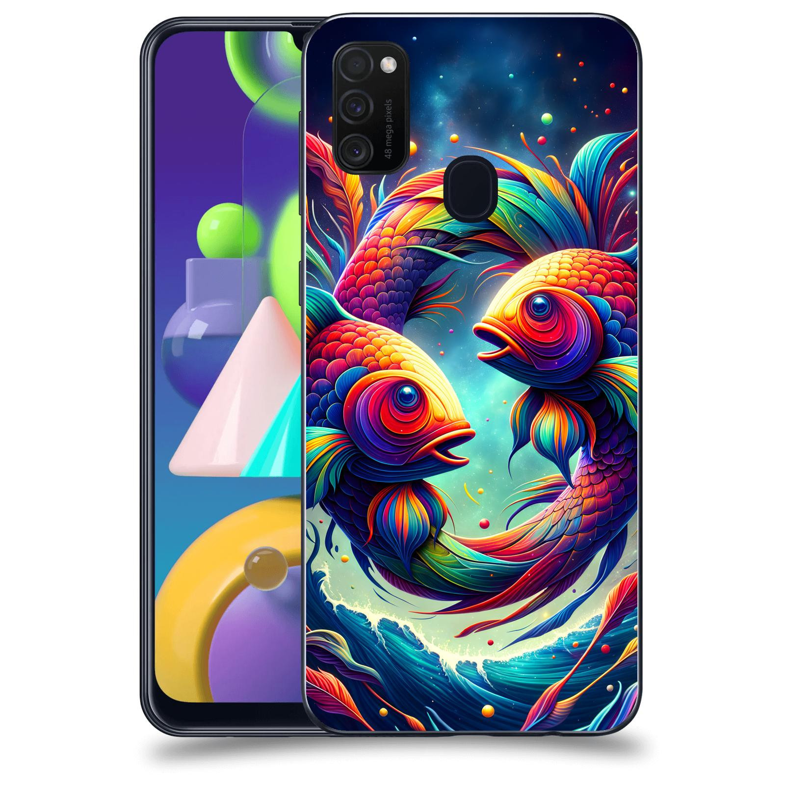 ACOVER Kryt na mobil Samsung Galaxy M21 M215F - Ryby