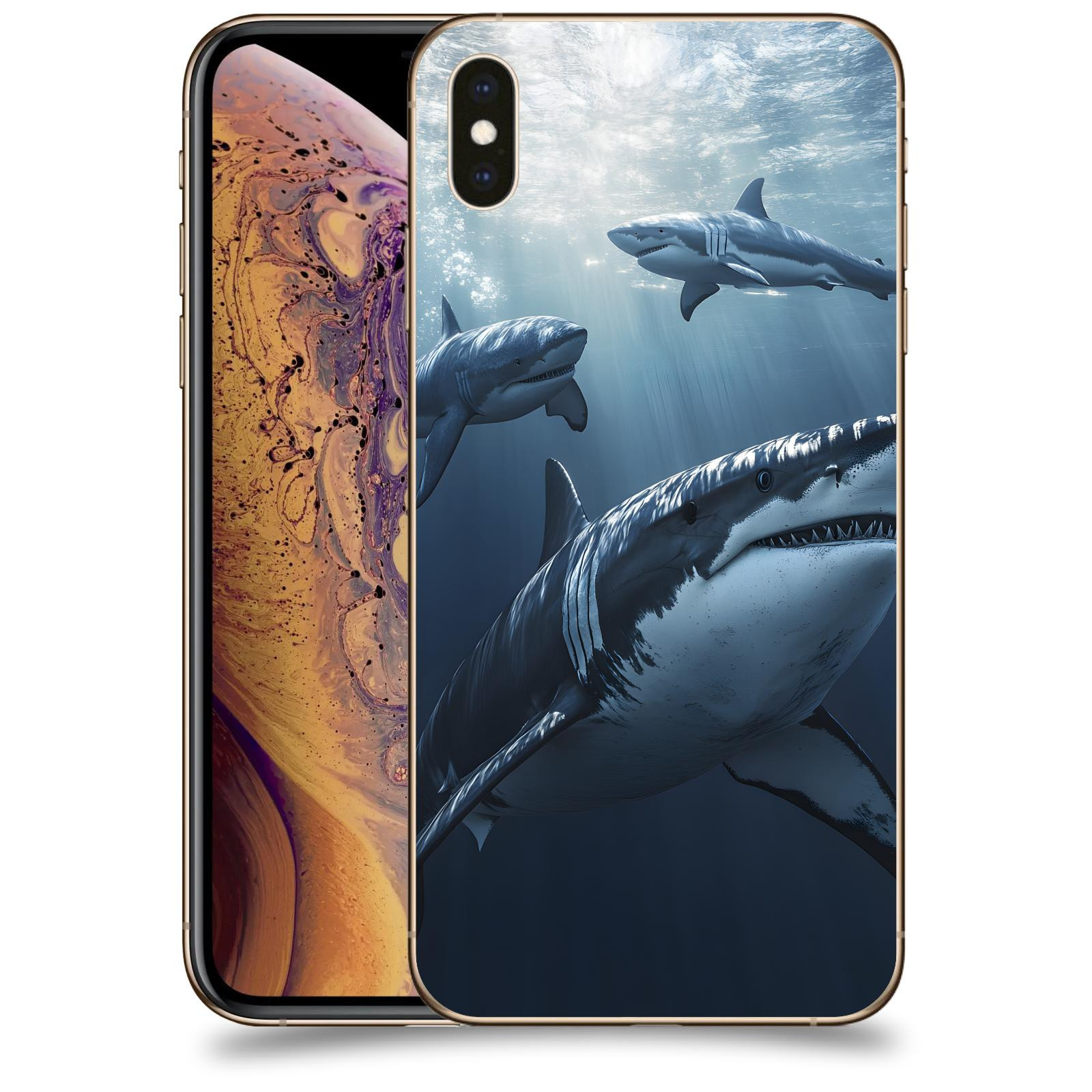 ACOVER Kryt na mobil Apple iPhone XS Max - Žraloci