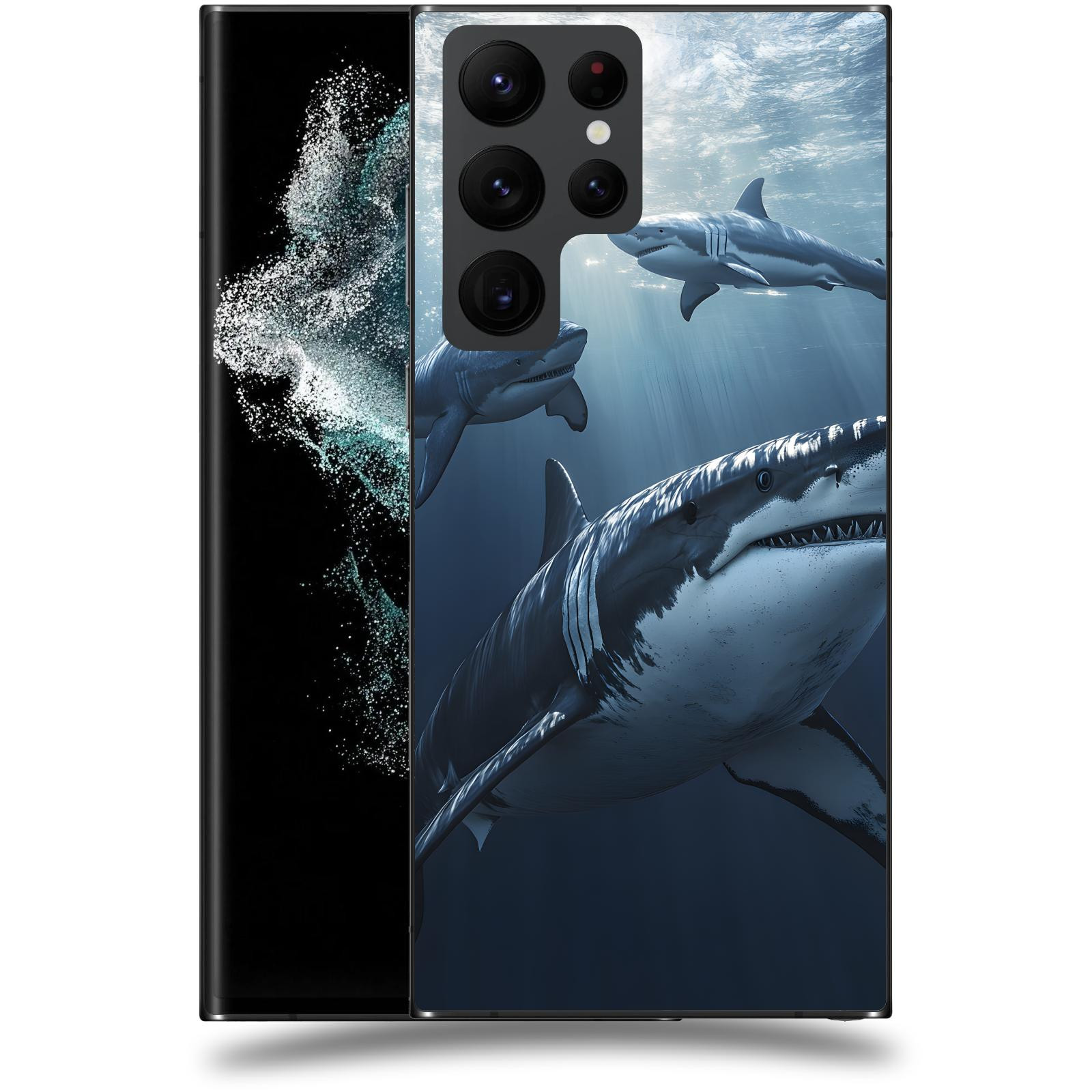 ACOVER Kryt na mobil Samsung Galaxy S22 Ultra 5G - Žraloci