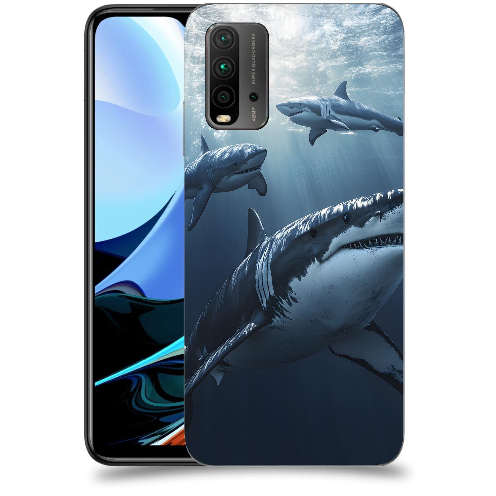 ACOVER Kryt na mobil Xiaomi Redmi 9T - Žraloci