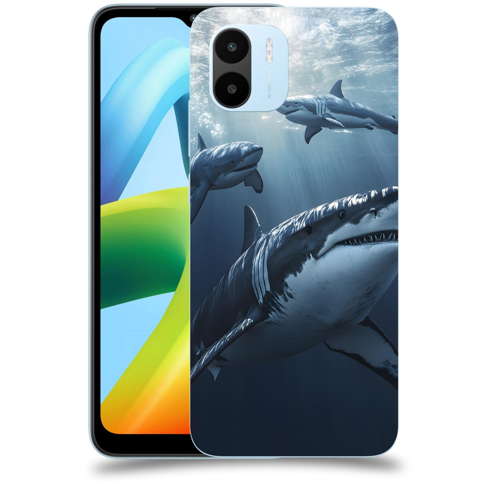 ACOVER Kryt na mobil Xiaomi Redmi A1 - Žraloci