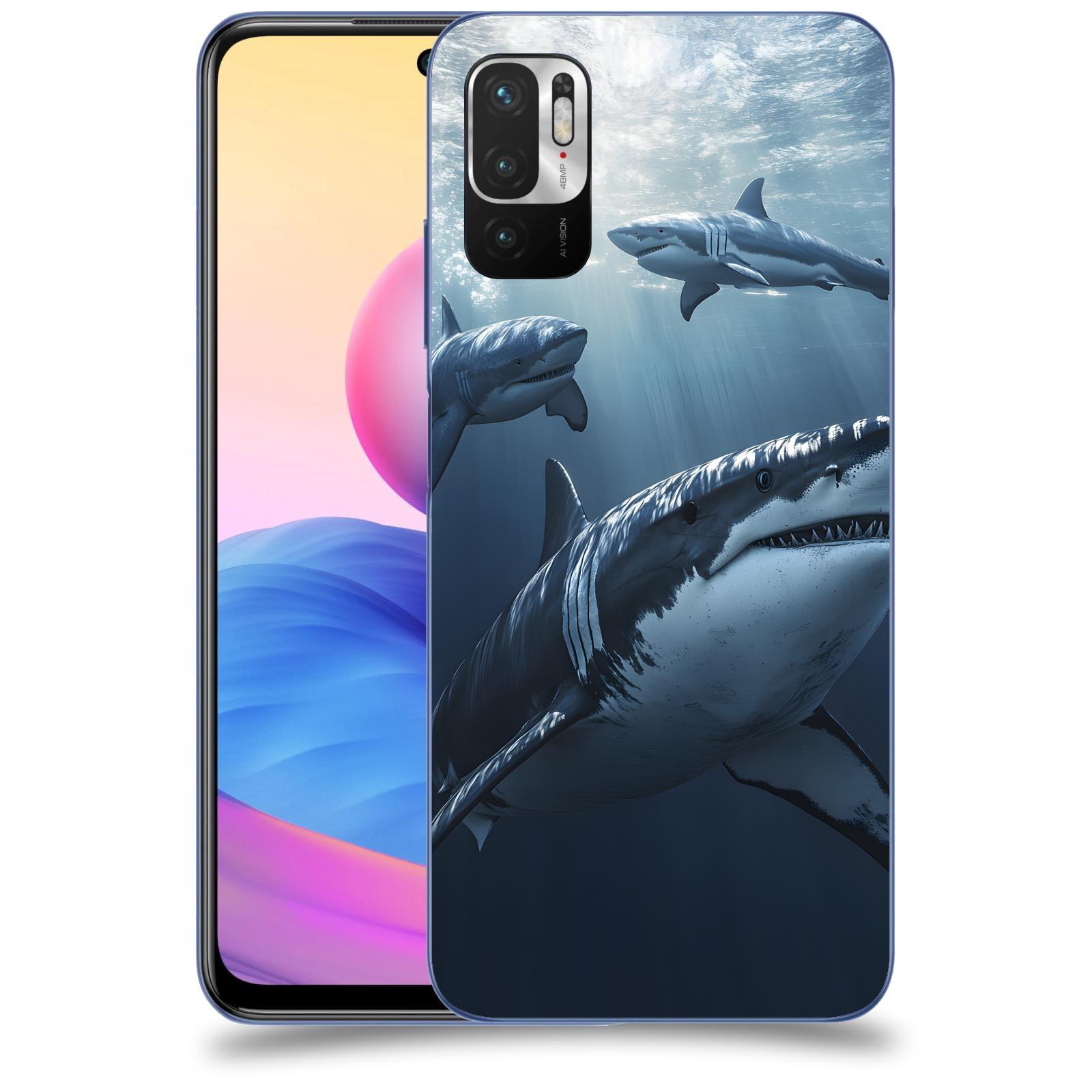 ACOVER Kryt na mobil Xiaomi Redmi Note 10 5G - Žraloci