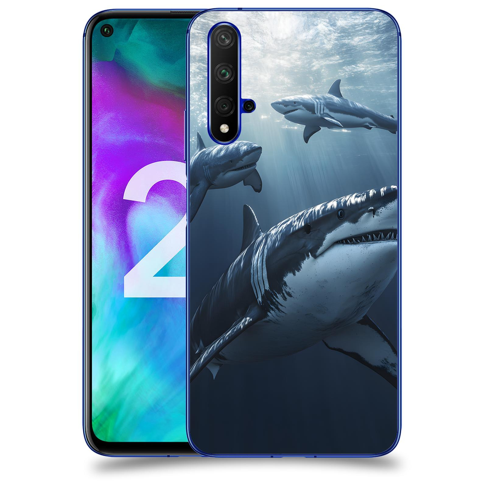 ACOVER Kryt na mobil Honor 20 - Žraloci