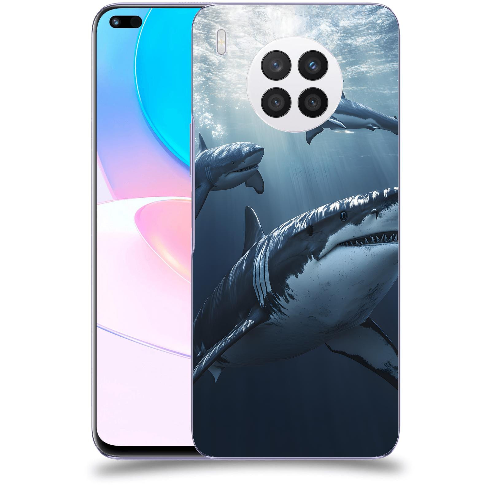 ACOVER Kryt na mobil Huawei Nova 8i - Žraloci