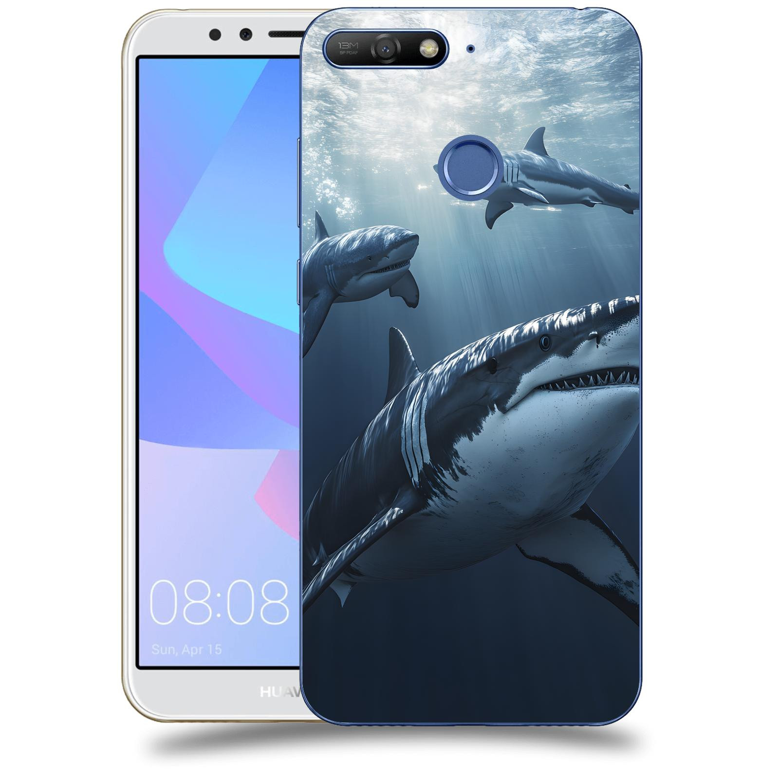 ACOVER Kryt na mobil Huawei Y6 Prime 2018 - Žraloci