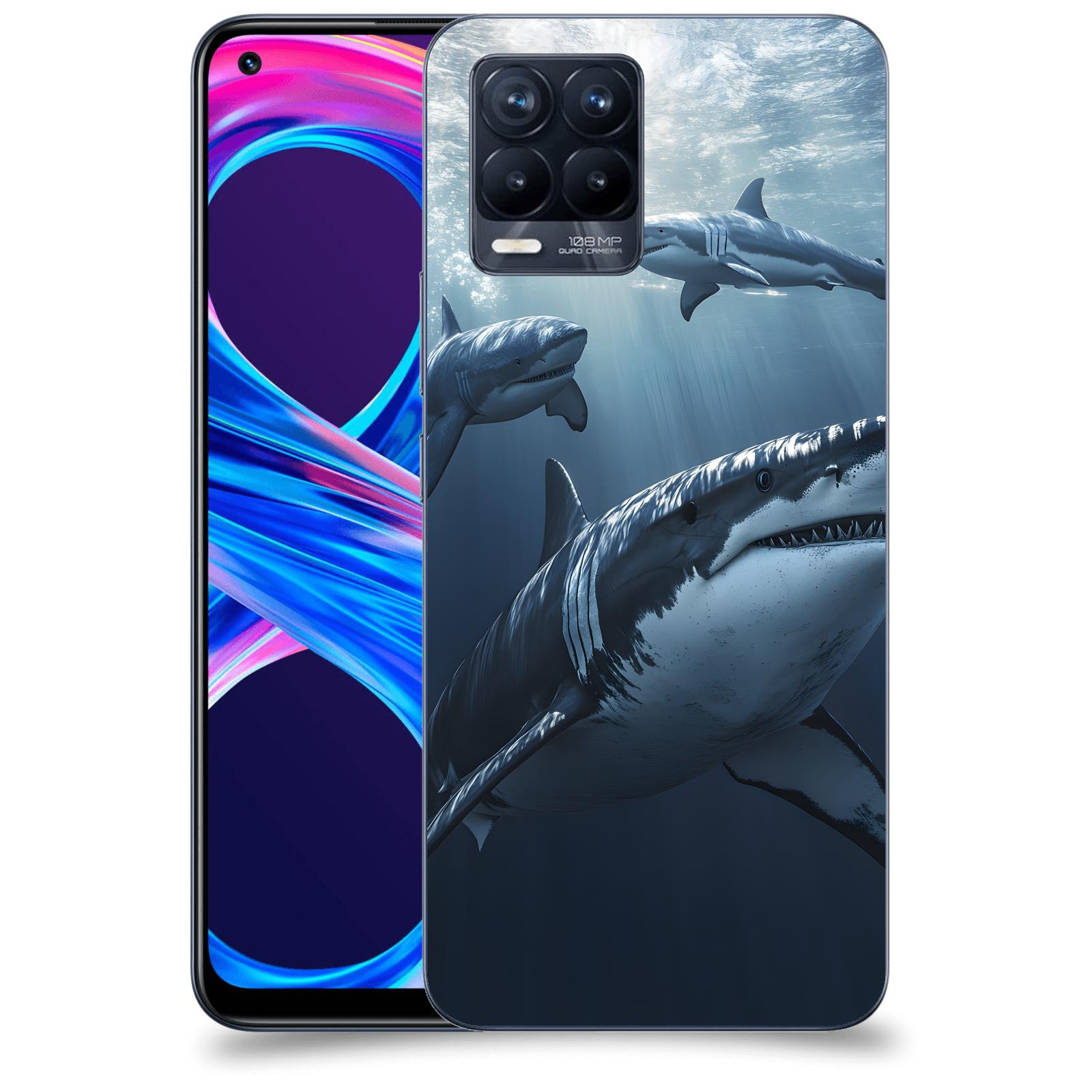 ACOVER Kryt na mobil Realme 8 Pro - Žraloci