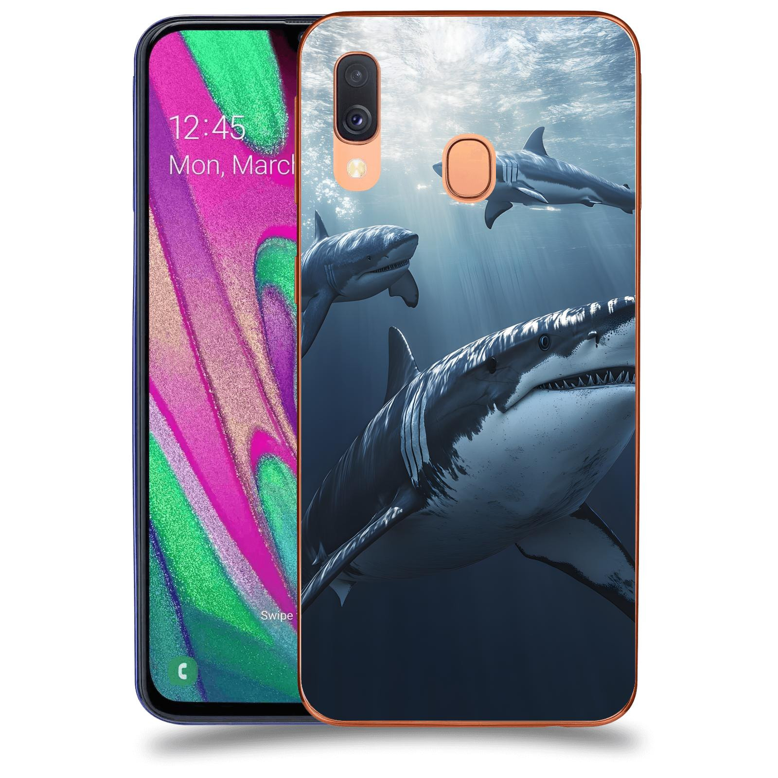 ACOVER Kryt na mobil Samsung Galaxy A40 A405F - Žraloci