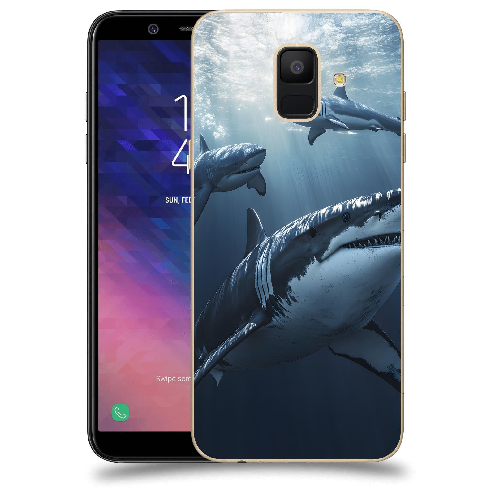 ACOVER Kryt na mobil Samsung Galaxy A6 A600F - Žraloci