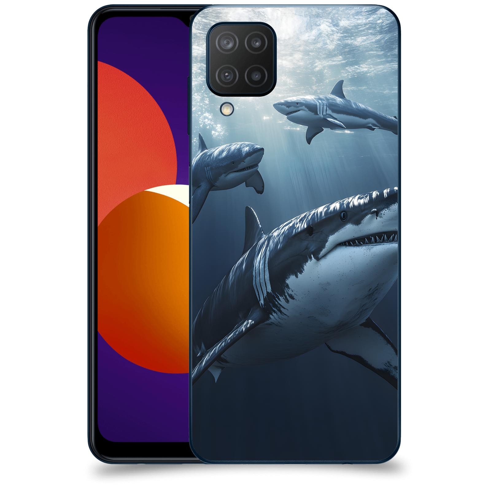 ACOVER Kryt na mobil Samsung Galaxy M12 M127F - Žraloci