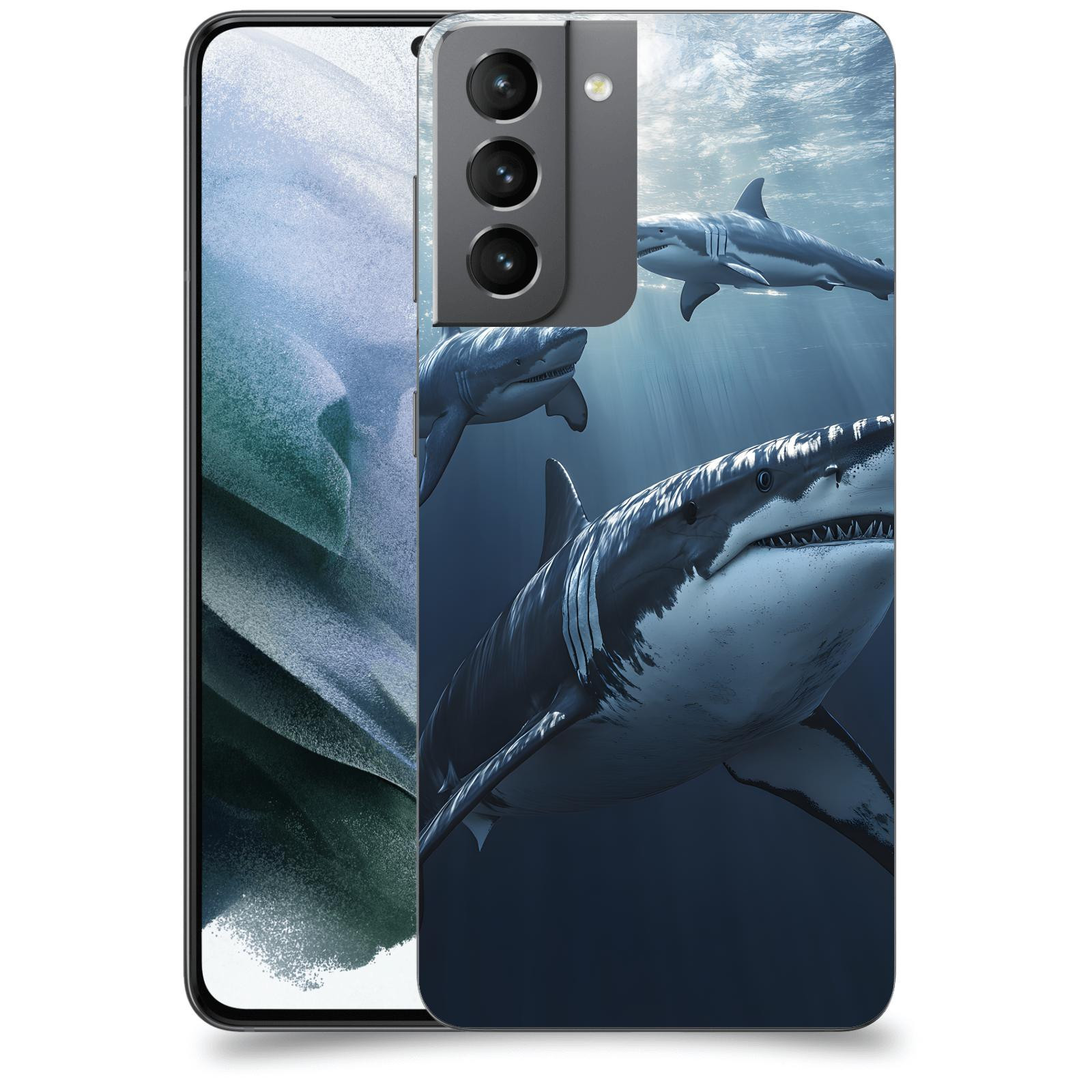ACOVER Kryt na mobil Samsung Galaxy S21 G991B - Žraloci