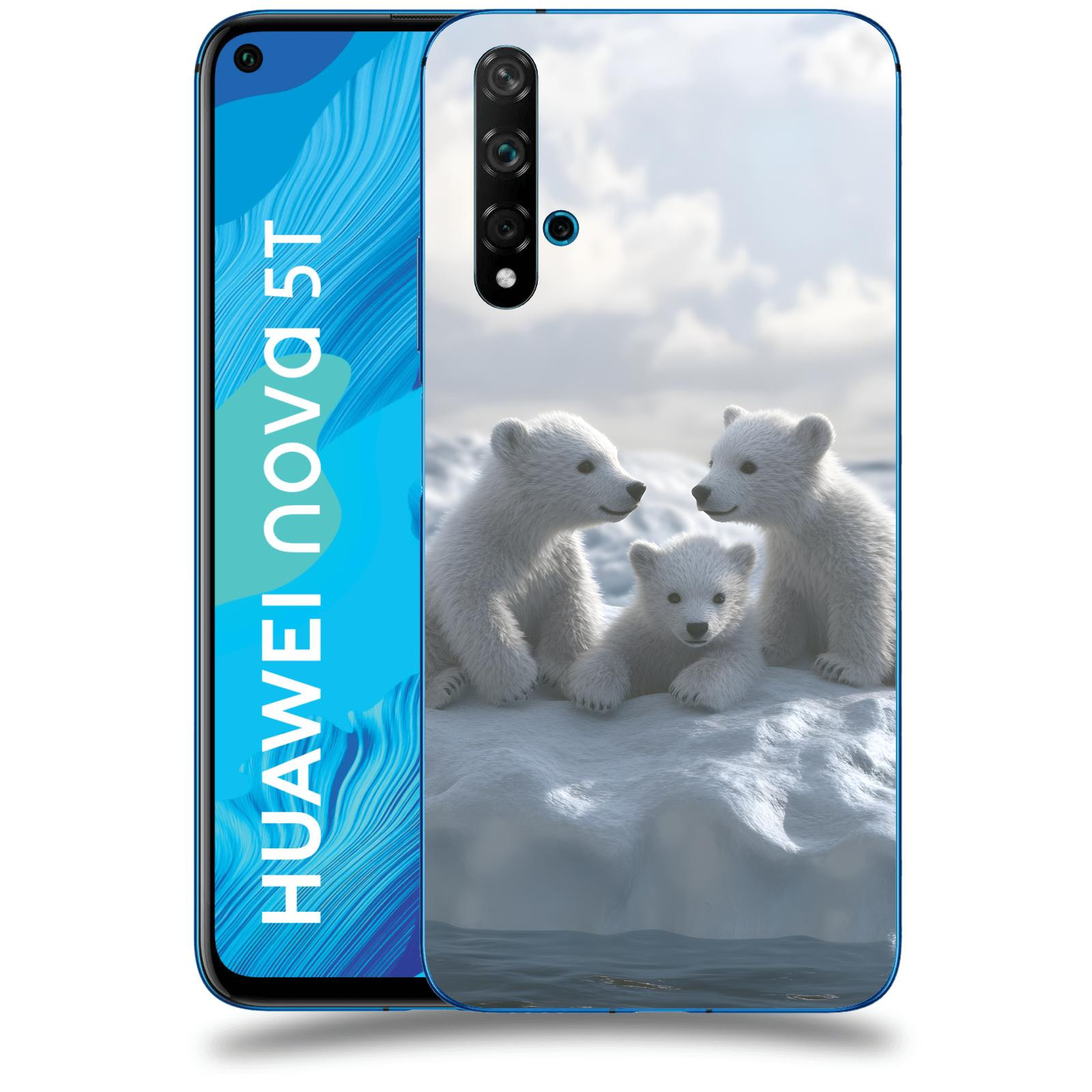 ACOVER Kryt na mobil Huawei Nova 5T - Medvíďata