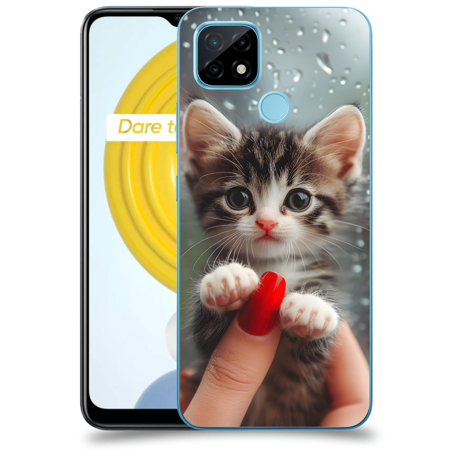 ACOVER Kryt na mobil Realme C21 - Koťátko 2