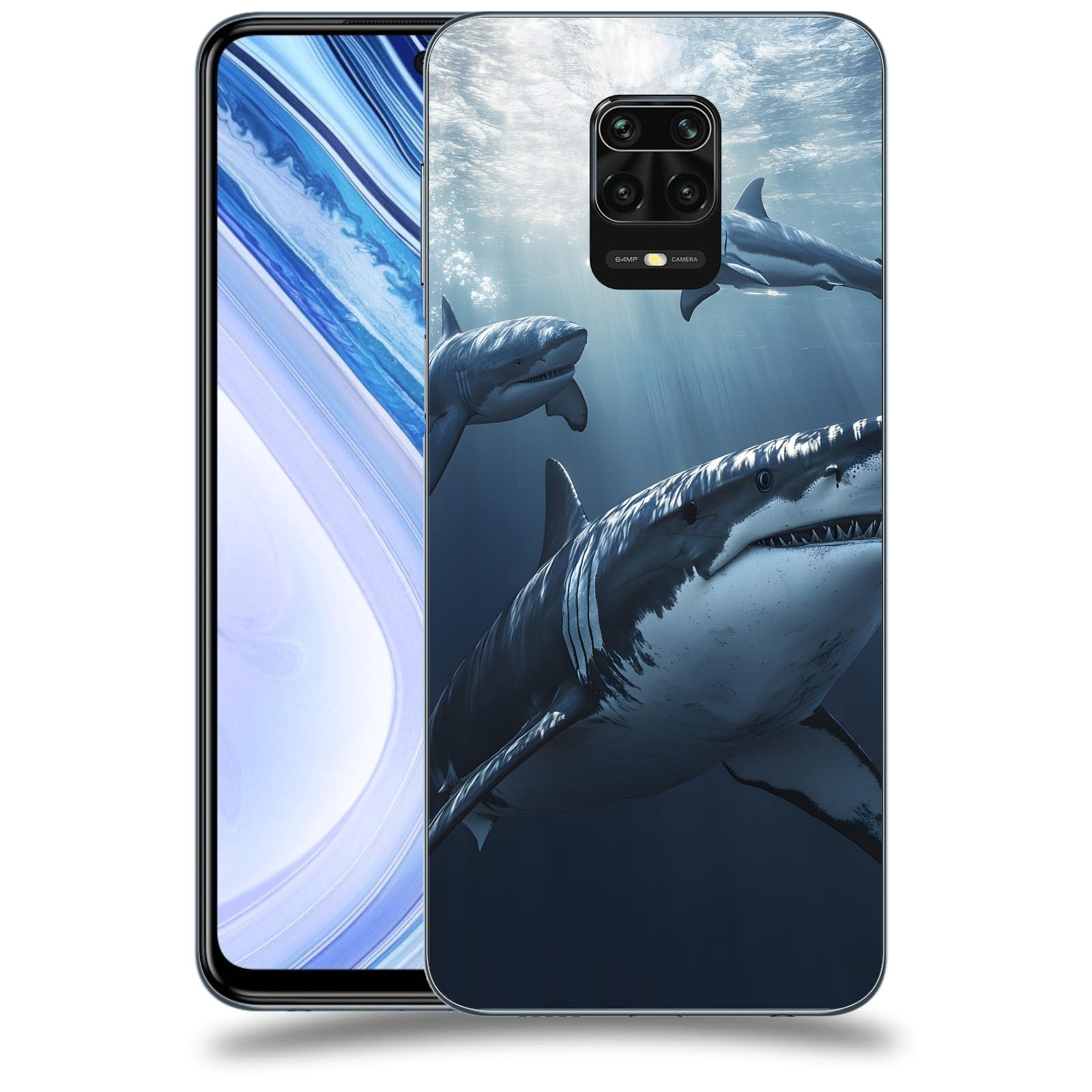 ACOVER Kryt na mobil Xiaomi Redmi Note 9 Pro - Žraloci