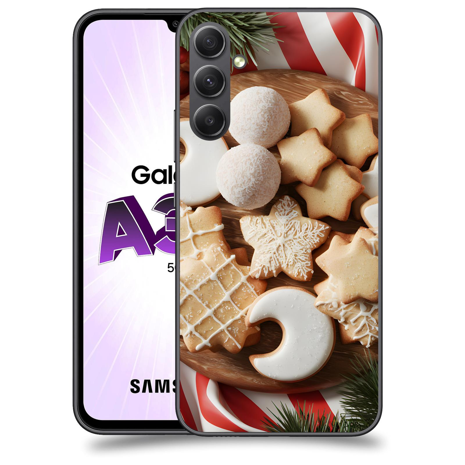 ACOVER Kryt na mobil Samsung Galaxy A34 - Vánoční cukroví 2