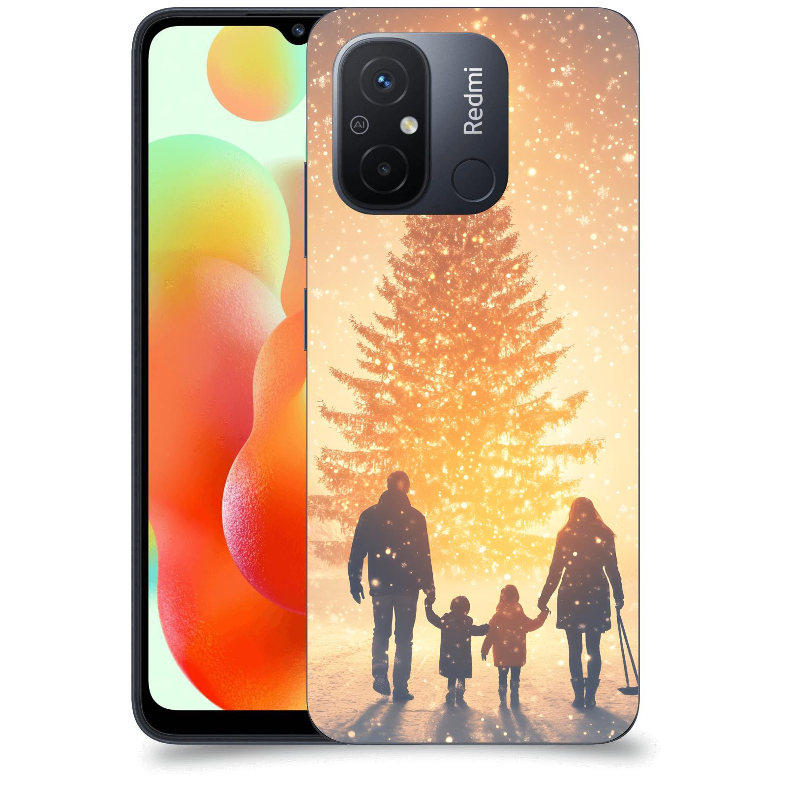 ACOVER Kryt na mobil Xiaomi Redmi 12C - Family at the Christmas tree