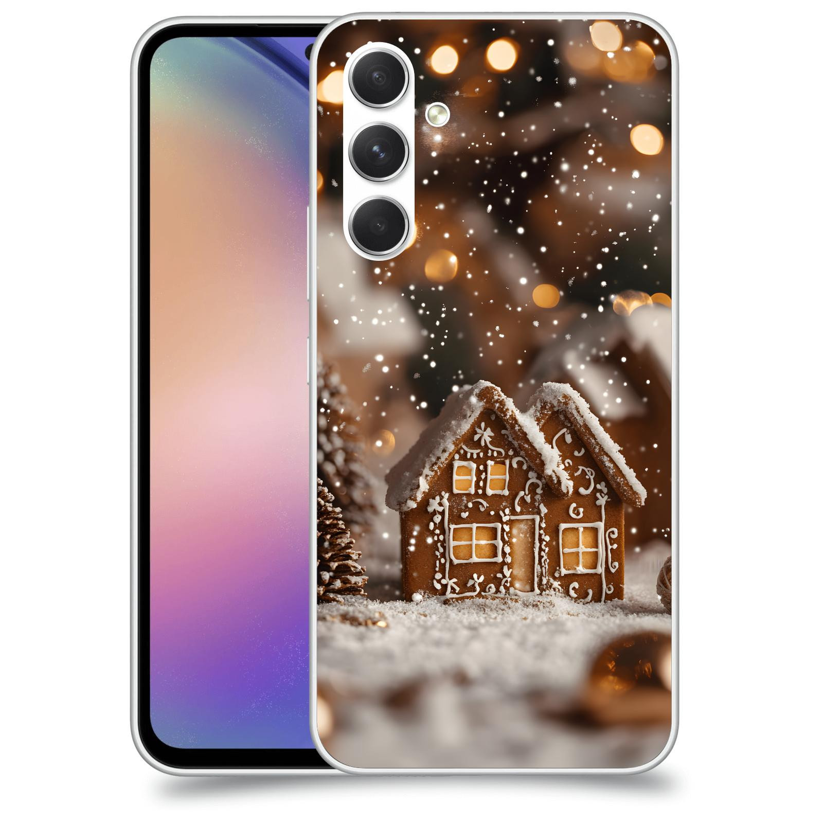 ACOVER Kryt na mobil Samsung Galaxy M54 5G - Perníková chaloupka