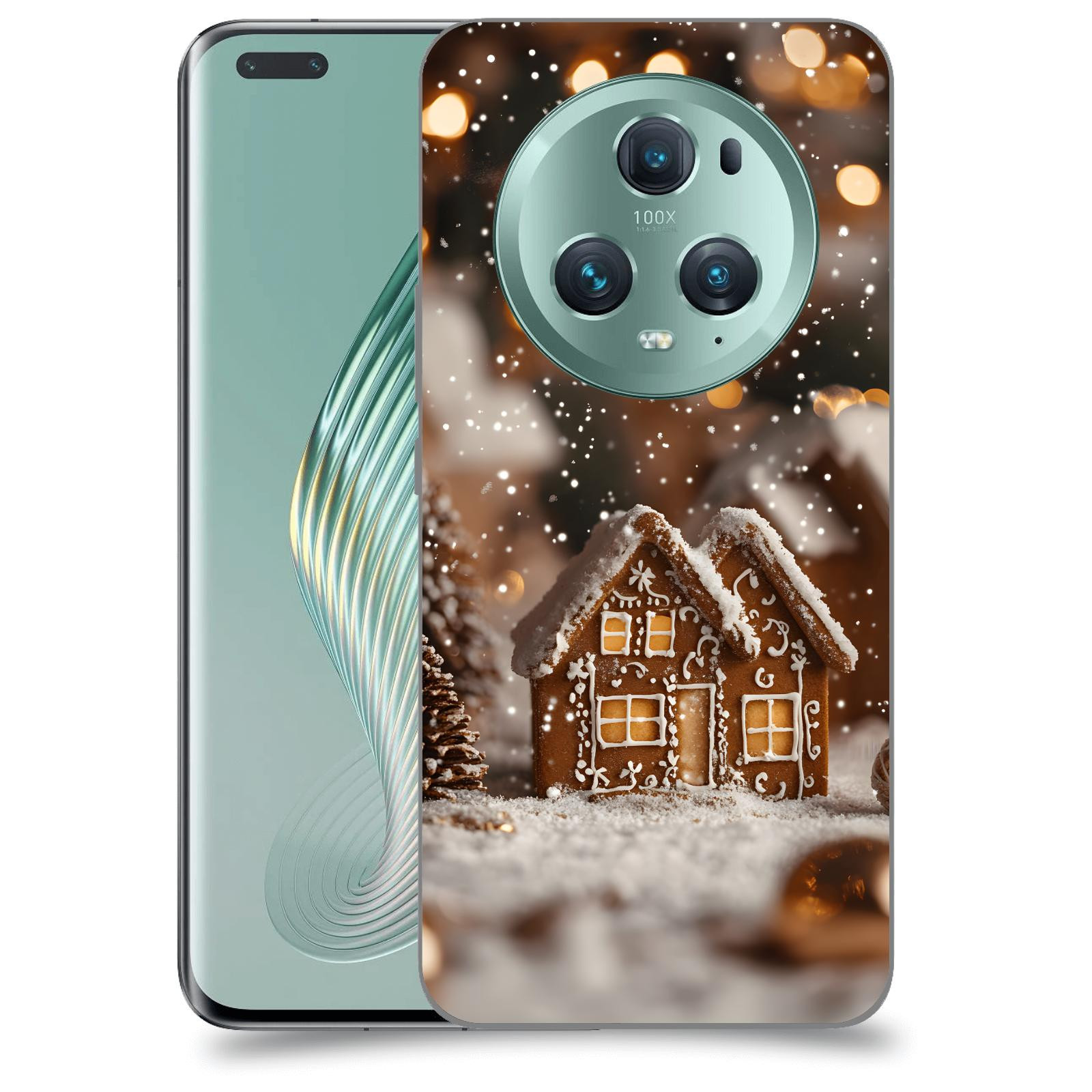 ACOVER Kryt na mobil Honor Magic5 Pro - Perníková chaloupka