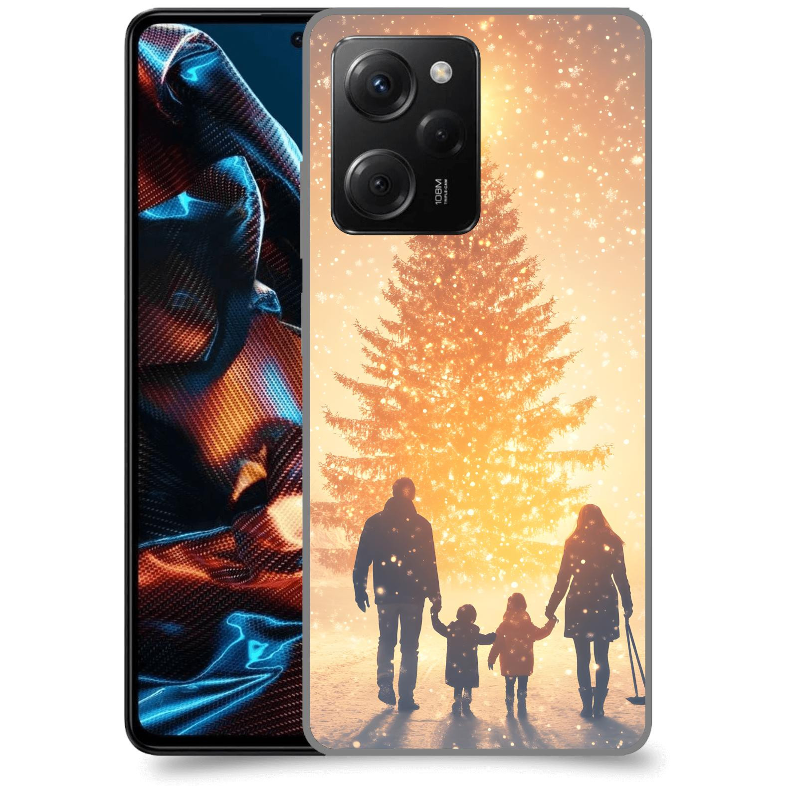 ACOVER Kryt na mobil Xiaomi Poco X5 Pro - Family at the Christmas tree