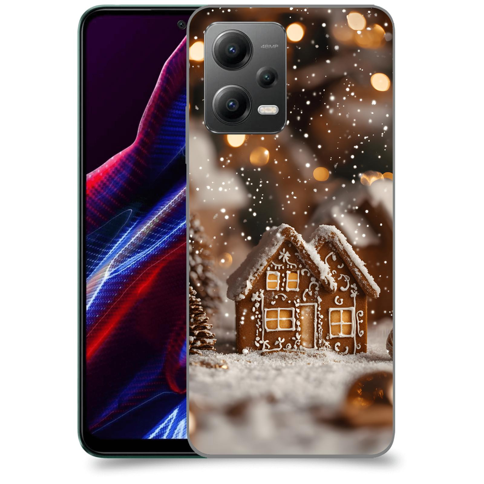 ACOVER Kryt na mobil Xiaomi Poco X5 - Perníková chaloupka