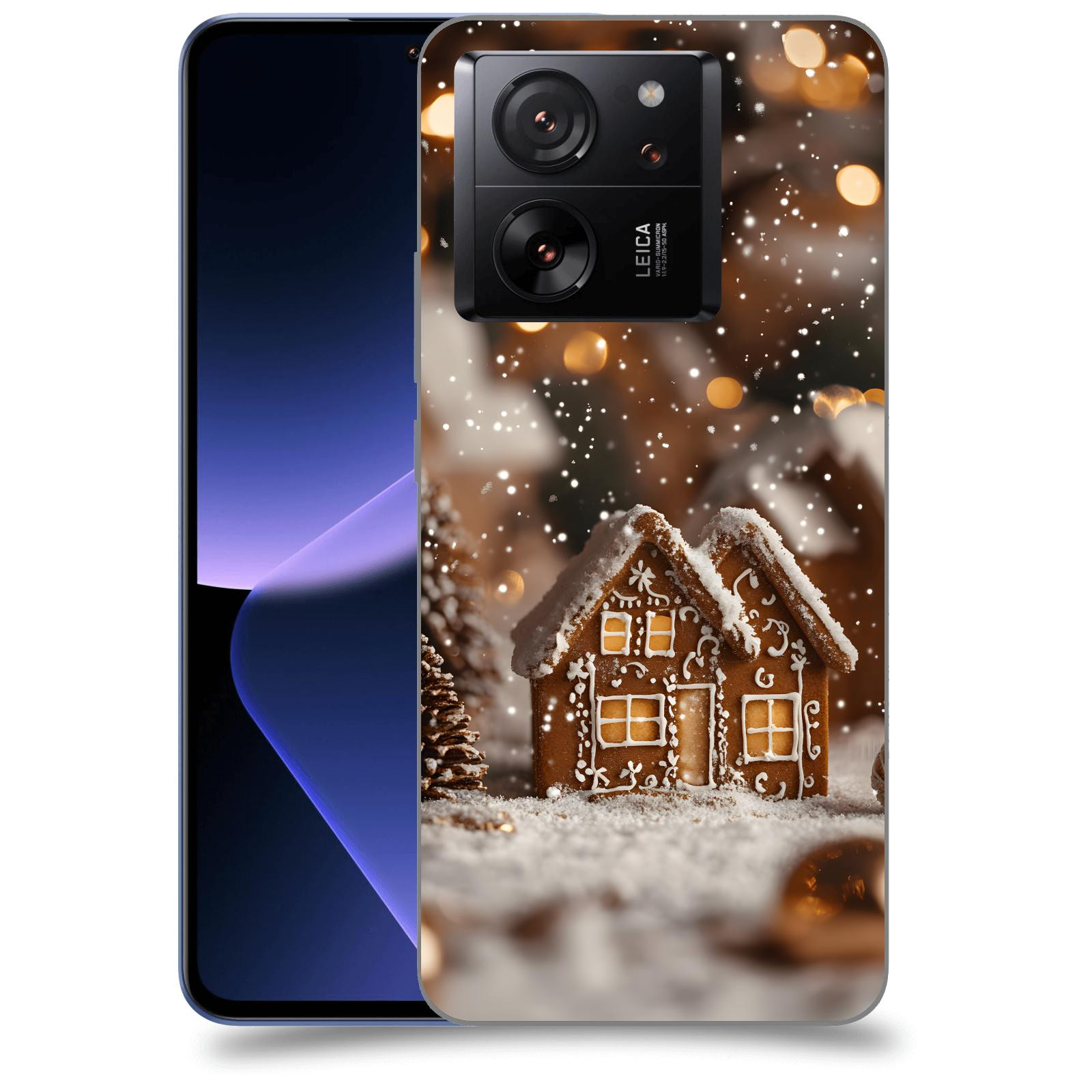 ACOVER Kryt na mobil Xiaomi 13T - Perníková chaloupka