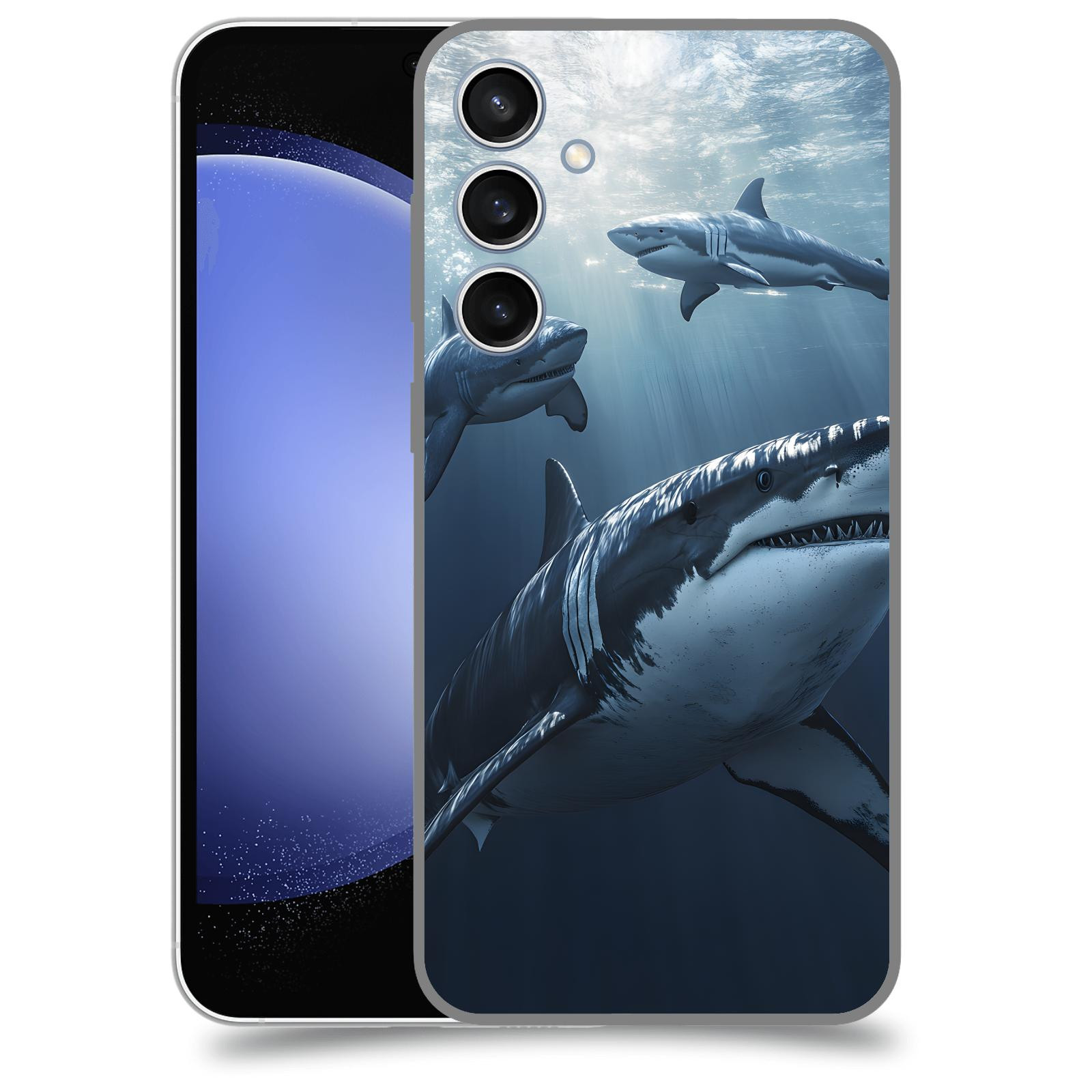 ACOVER Kryt na mobil Samsung Galaxy S23 FE - Žraloci