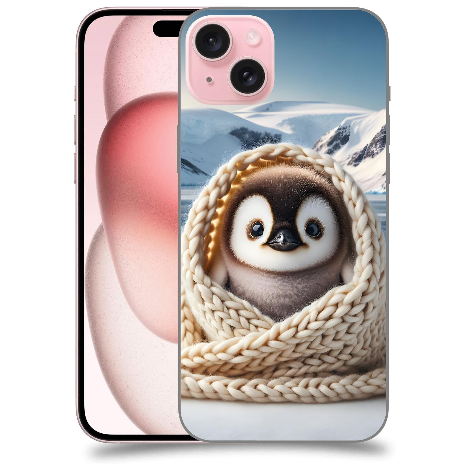 ACOVER Kryt na mobil Apple iPhone 15 plus - Tučňák