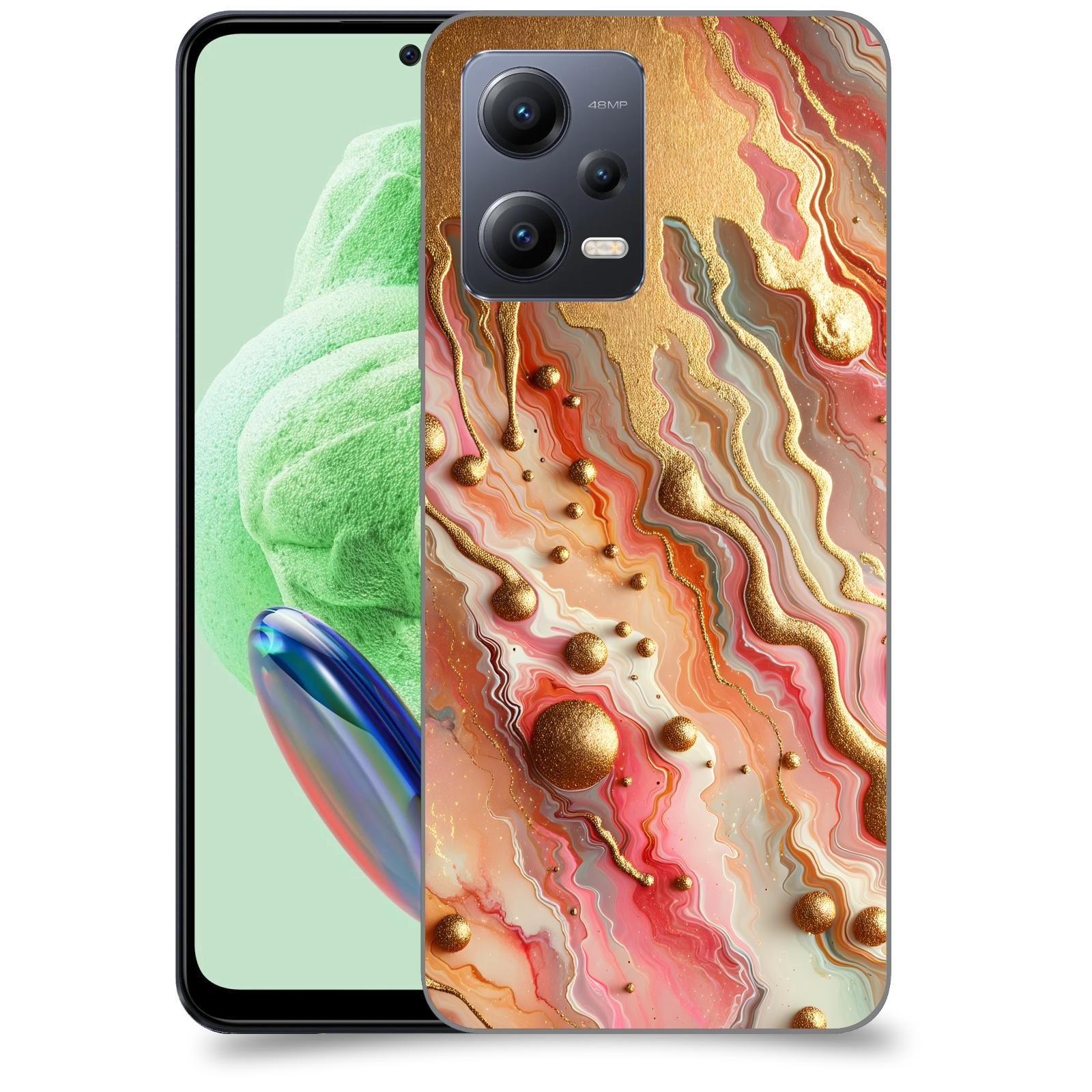ACOVER Kryt na mobil Xiaomi Redmi Note 12 PRO 5G - Liquid Gold