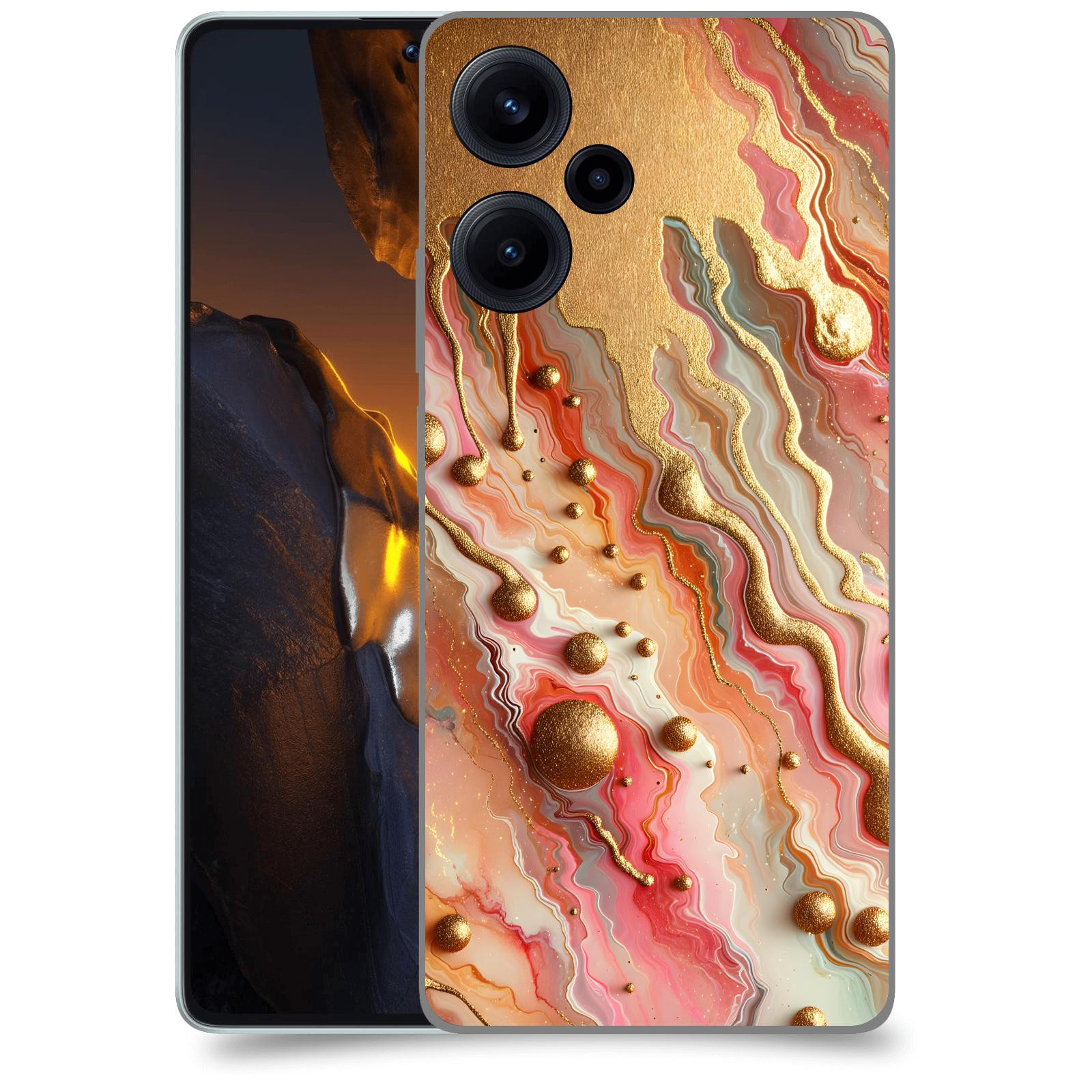 ACOVER Kryt na mobil Xiaomi Poco F5 - Liquid Gold