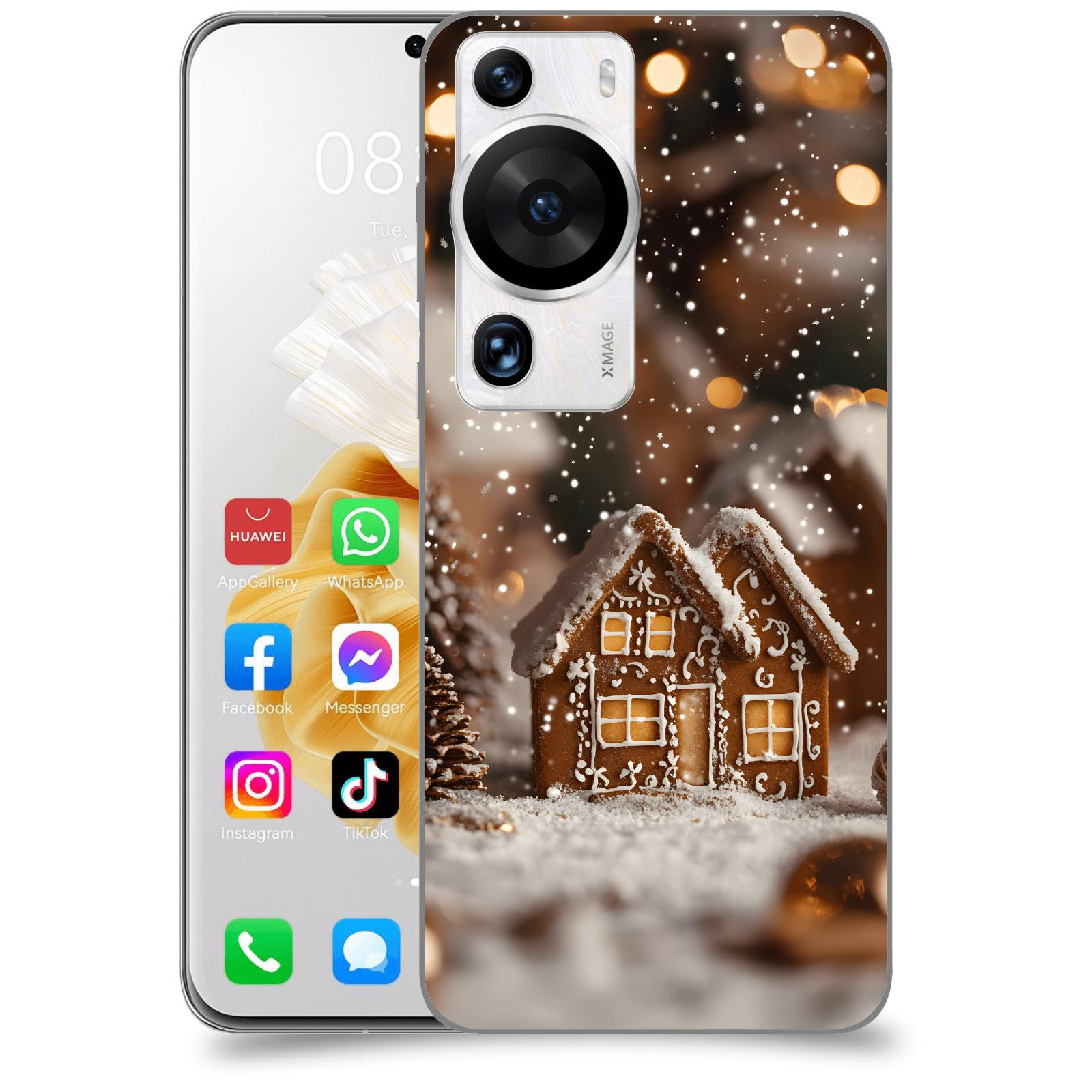 ACOVER Kryt na mobil Huawei P60 Pro - Perníková chaloupka