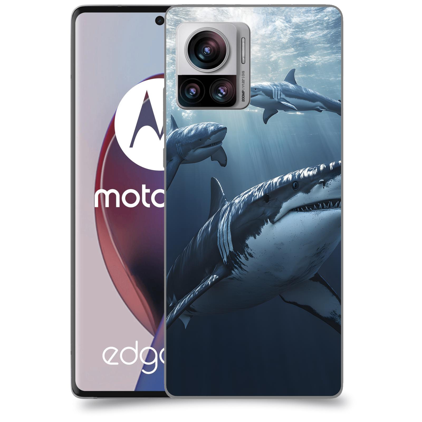 ACOVER Kryt na mobil Motorola Edge 30 Ultra - Žraloci
