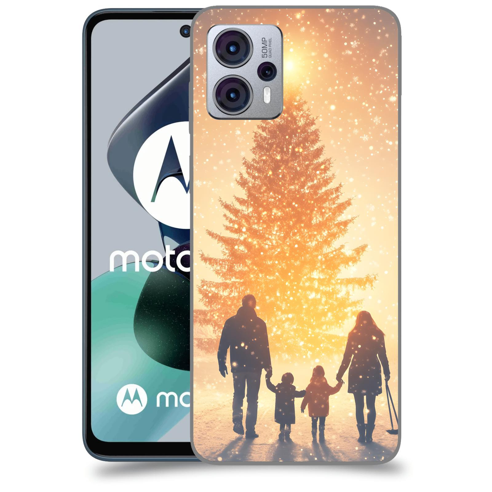 ACOVER Kryt na mobil Motorola Moto G23 - Family at the Christmas tree