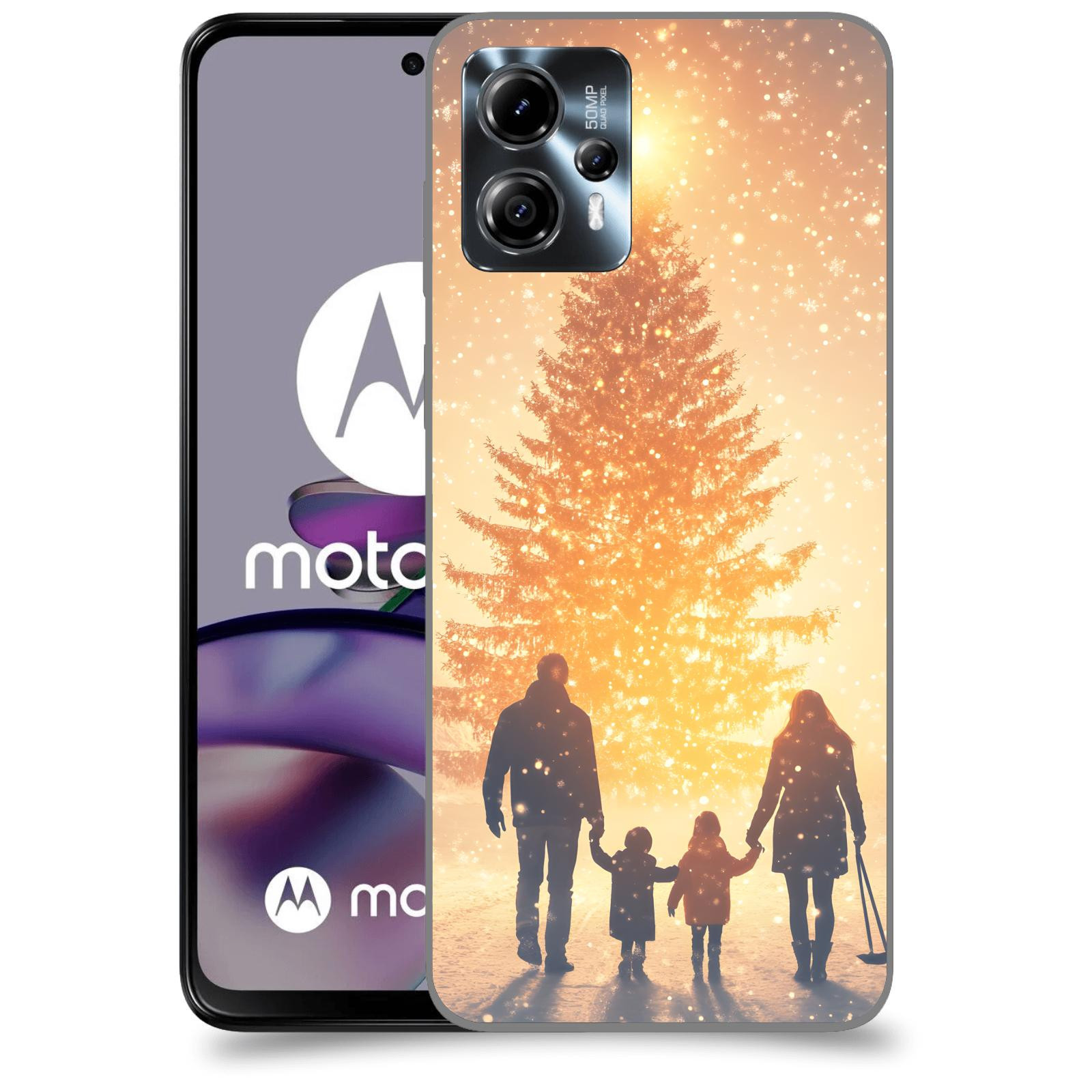 ACOVER Kryt na mobil Motorola Moto G13 - Family at the Christmas tree