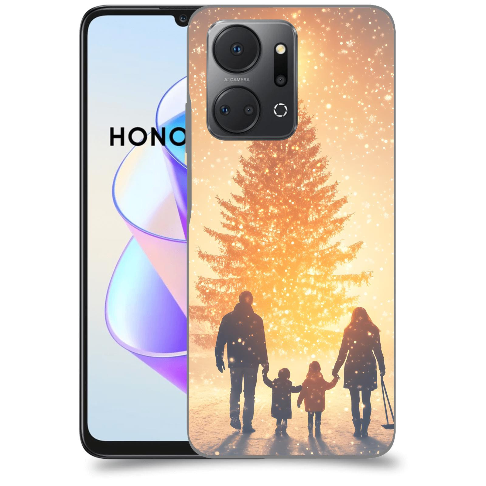 ACOVER Kryt na mobil HONOR X7a - Family at the Christmas tree