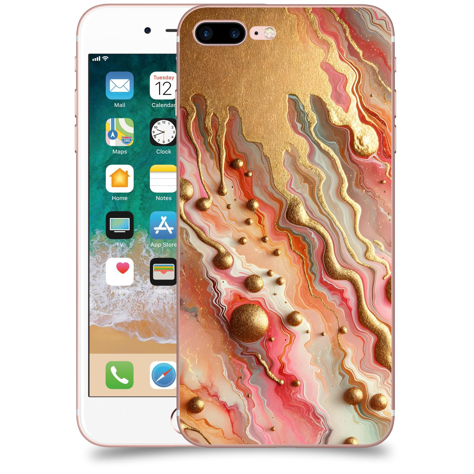 ACOVER Kryt na mobil Apple iPhone 7 Plus - Liquid Gold