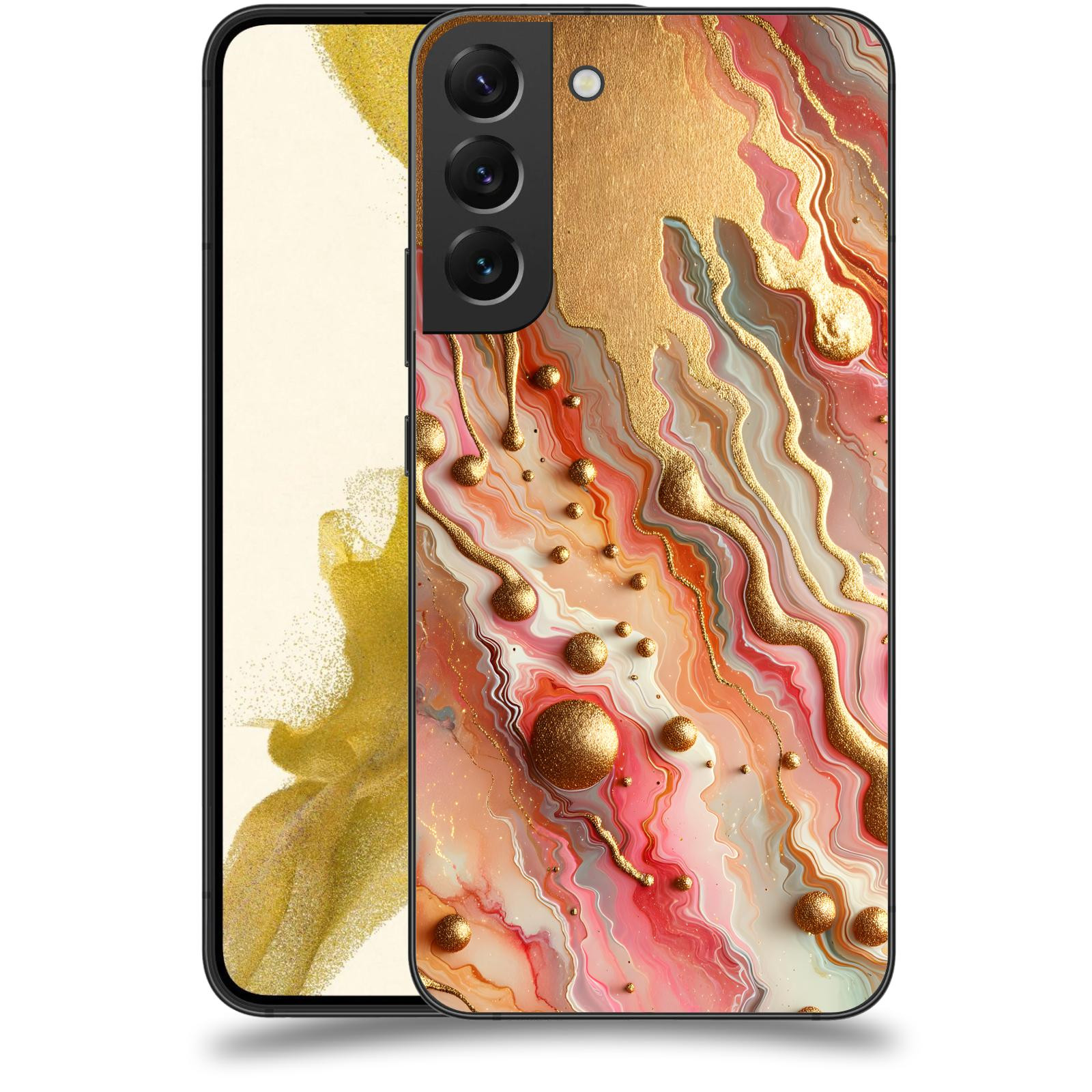 ACOVER Kryt na mobil Samsung Galaxy S22+ 5G - Liquid Gold