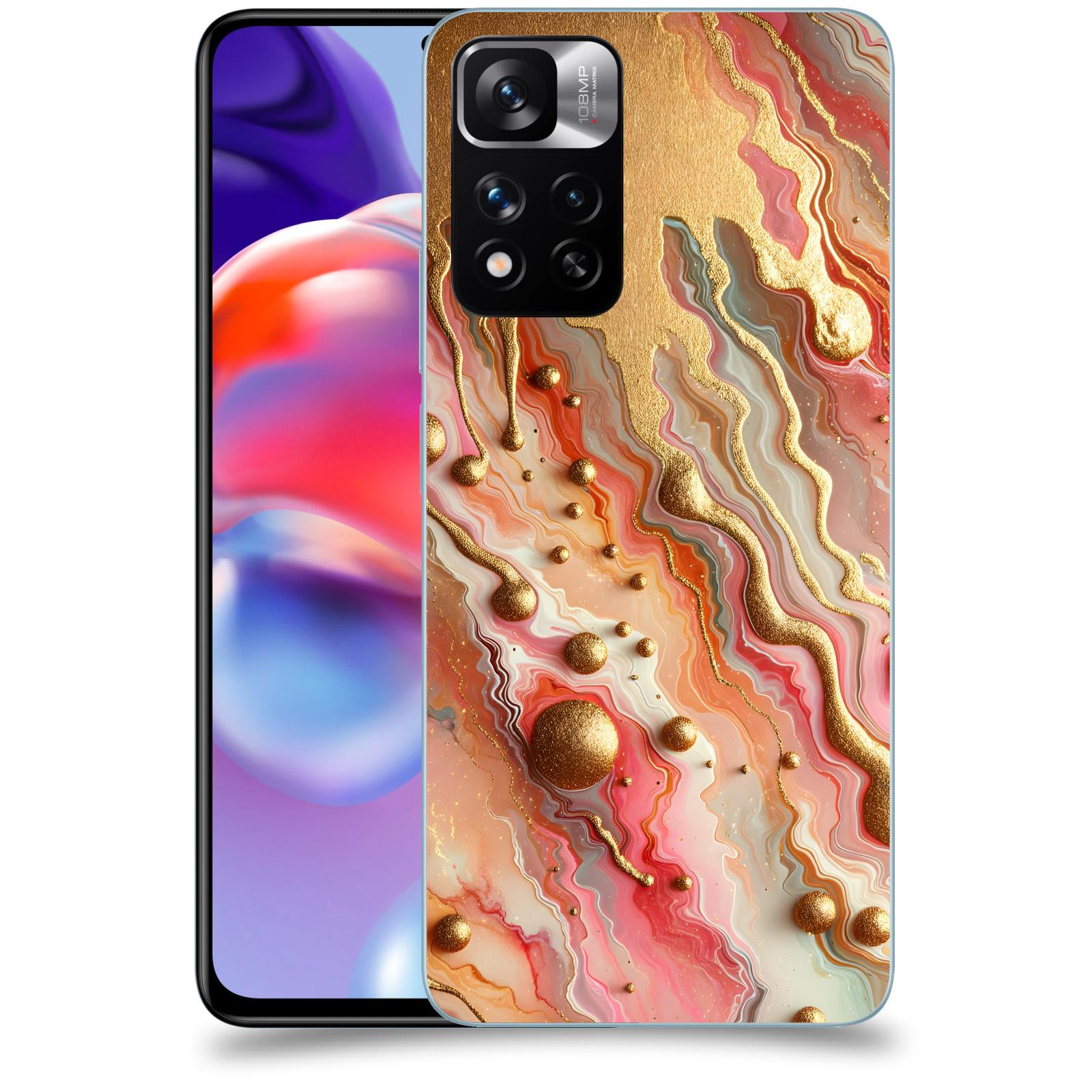 ACOVER Kryt na mobil Xiaomi Redmi Note 11 Pro+ 5G - Liquid Gold