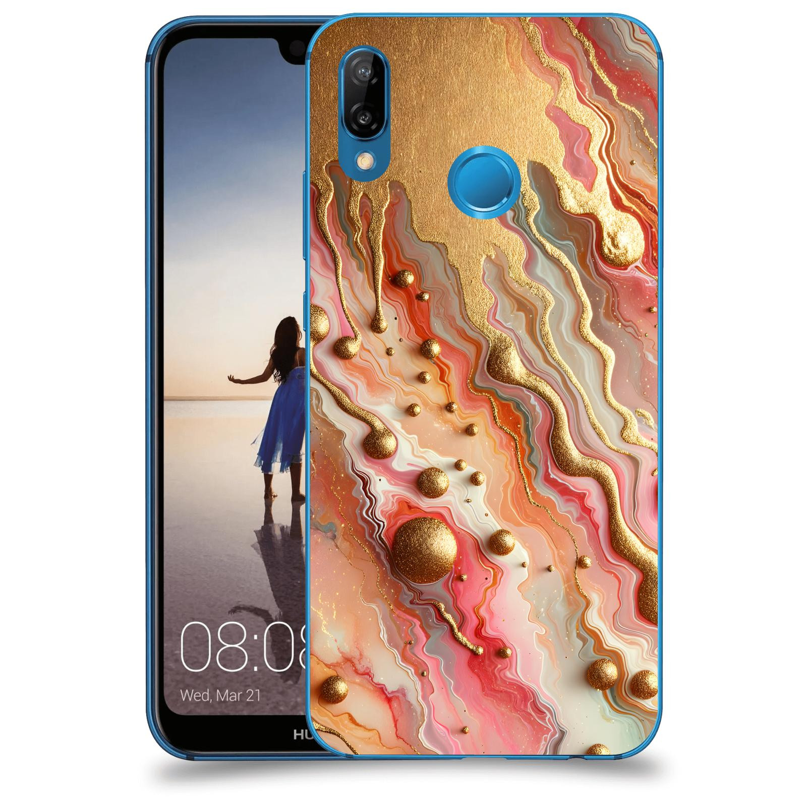 ACOVER Kryt na mobil Huawei P20 Lite - Liquid Gold